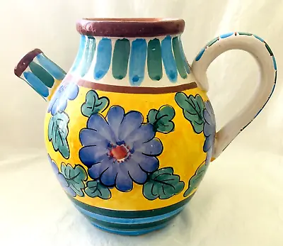 Buy Beautiful Floral Art Pottery Hand Painted, Hand Made, Water Jar • 14.23£