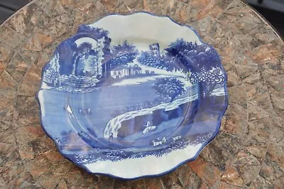 Buy Vintage Victoria Ware Ironstone Large Heavy Decorative Blue Plate River Scene • 5£