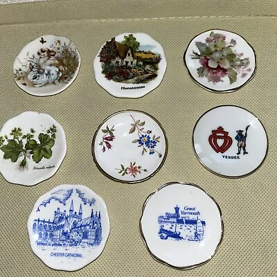 Buy 8 Miniature Bone China Decorative Wall Plates • 9.99£