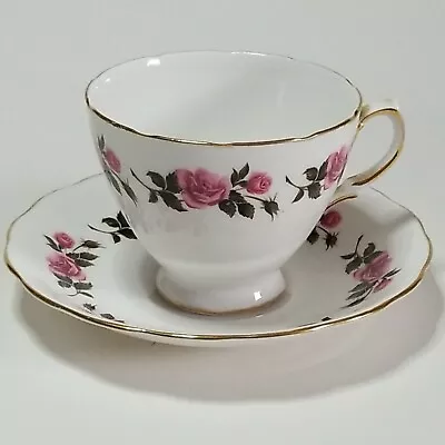 Buy Royal Vale Ridgway Pottery Fine Bone China Tea Cup & Saucer England Pink Roses • 15.81£