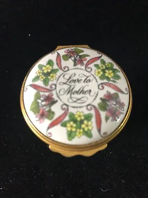 Buy Halcyon Days Porcelain Pill Box - Called ‘Love To Mother’ • 12£
