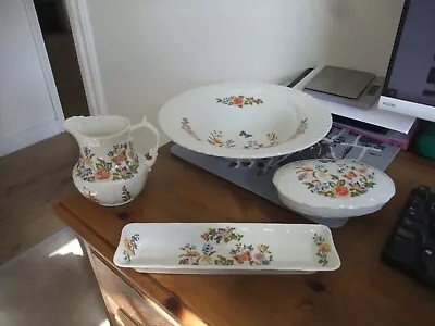 Buy Fabulous  Aynsley Bone China Collection Of 4 Ornaments  Cottage Garden Pattern. • 12.99£