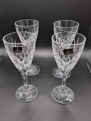 Buy Royal Doulton Set Of 4 Vintage Crystal Wine Glasses, Boxed. • 74.99£