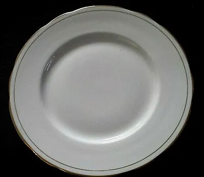 Buy Duchess Ascot White + Gold Band 9 Round Cake Plate ? C1947-60 • 8.99£