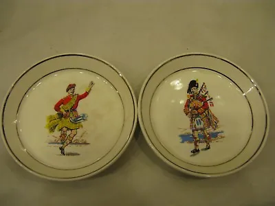 Buy 2 X Vintage WADE Pottery England Scottish Highlander Trinket Pin Dishes   #PO78 • 9.95£