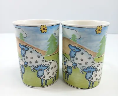 Buy Sheep Ewe Country Kitchen Farm Animals Fine Bone China Cup Mug Set Pair X2 • 14.99£