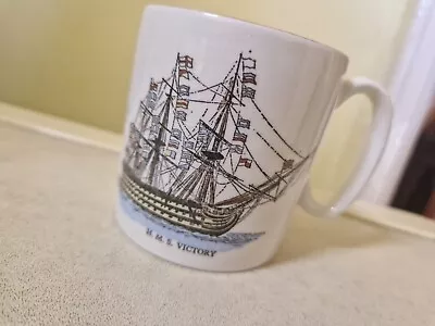 Buy VINTAGE RARE 1960's SMALL HMS VICTORY MUG MADE IN ENGLAND LORD NELSON POTTERY • 12.99£