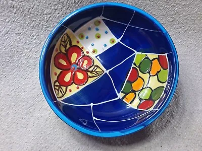 Buy VNTG Del Rio Salado 5  Bowl Spanish Ceramic Handmade Floral/Abstract Design BLUE • 9.37£