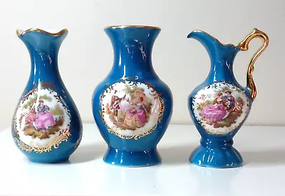 Buy Collection Of 3 Miniture Vintage Limonge Porcelain Vases • 0.99£
