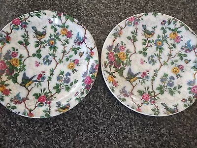 Buy A Pair Of Vintage Broadhurst Bros. Burslem Chintz Lorna Doone Plates - 28cm • 8£