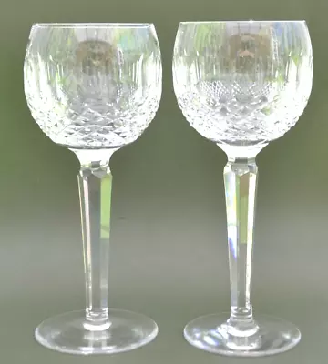 Buy Pair Of Waterford Colleen Crystal Hock Glasses Signed • 44.99£