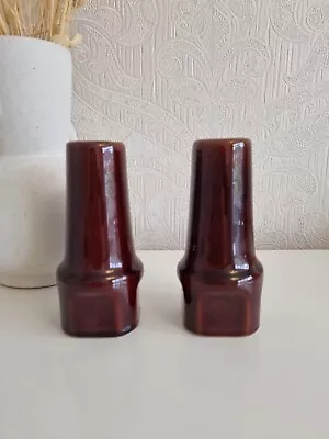 Buy Denmead Pottery Treacle Glazed Salt Pepper Shaker Cruet Set Large • 14.99£