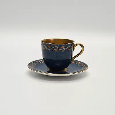 Buy Royal Worcester Blue And Gilt Tea Cup & Saucer C2575 Pattern C1920 • 14.99£