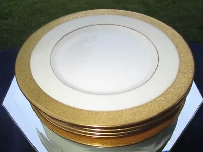 Buy 4 Antique Minton Bread Roll Plates Gold Encrusted Pattern Rims For Ttman Chicago • 42.59£
