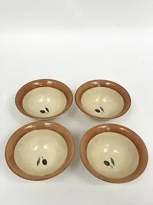 Buy Poole Pottery Fresco Terracotta Cereal Bowls Hand Painted Design X 4  • 9.99£