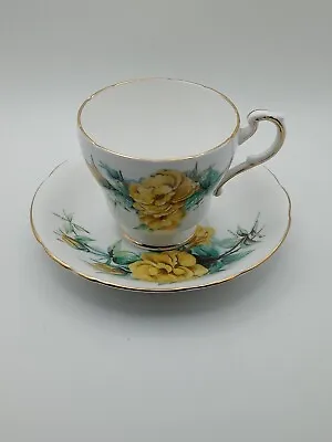 Buy VTG Royal Standard Teacup & Saucer Floral Pattern Yellow Fine Bone China England • 20.86£