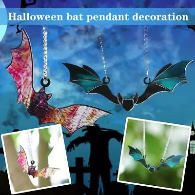 Buy Halloween Bat Stained Glass Suncatcher Window Hanging Art Wall Decor Y8M6 • 1.99£