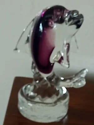 Buy  Glass Bottle Nose DOLPHIN PORPOISE Glass Animal Ornaments Blue Sea  • 8£