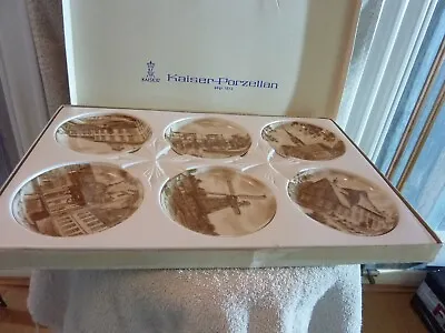Buy 6 Vintage AK Kaiser Porcelain Miniature German City Plates/ Coasters In Original • 12£