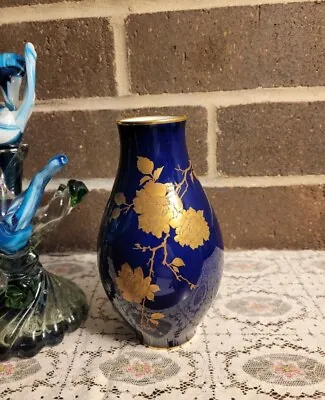 Buy Rear Vintage Antique German Bavaria Alka Alboth & Kaiser Cobalt Blue Vase. 7.75  • 61.76£