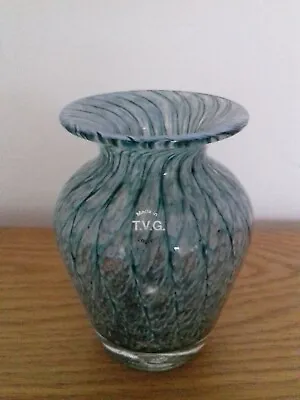 Buy Vintage T.V.G. Hand-Blown Speckled Glass Mini Vase 1970s 80s • 8£