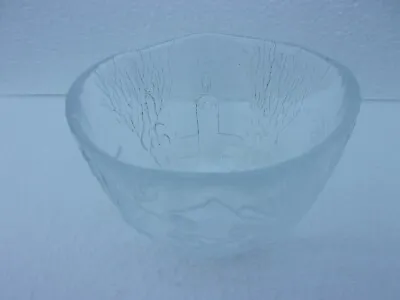 Buy Raised Relief Glass Bowl ~ Swedish Art Glass ~ Schweden Sweden.   • 12£