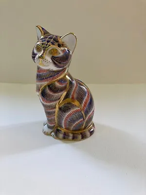 Buy ROYAL CROWN DERBY English Bone China Cat Figurine Paperweight • 57.11£