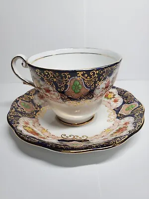Buy Vintage Royal Standard England Fine Bone China Blue Flower Gold Tea Cup & Saucer • 14.23£