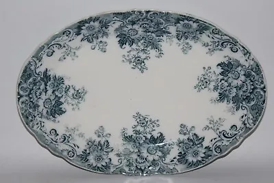 Buy W. Adams & Son Real Ironstone China - Flow Blue 11  Oval Meat Plate / Platter • 19.99£