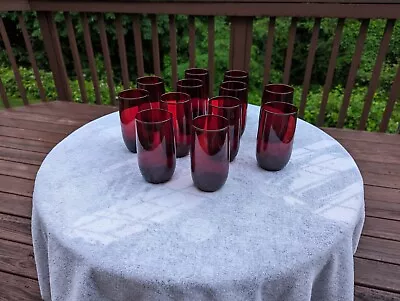 Buy Ruby Red Vintage Drinking Glasses 12-Pieces 5  • 61.67£