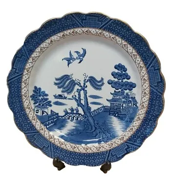 Buy Booths Real Old Willow Plate Blue White Gold Plate Dining Tableware 10  • 7£