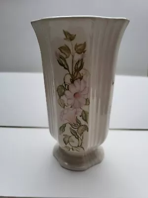 Buy Royal Winton Ceramic Small White Hexagon Shaped Vase With Floral Picture • 4£