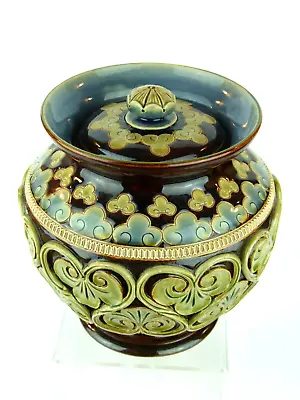 Buy An Exceptional & Large Doulton Lambeth Lidded Vase/ Pot By Mark V Marshall • 495£