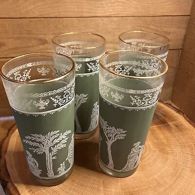 Buy Wedgwood Jasperware Jeanette Green Hellenic Drinking Glasses SET OF 4 MCM RETRO • 24.45£