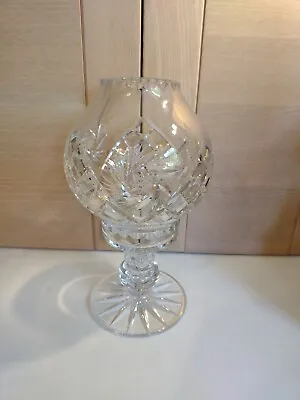 Buy Lead Crystal Cut Glass Hurricane Globe Candle Holder • 40£
