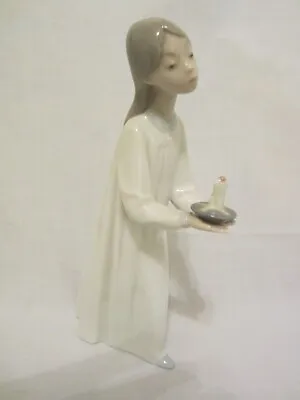 Buy Lladro Nao  Girl With Candle  Figurine -  Retired.  Good Condition. • 11£