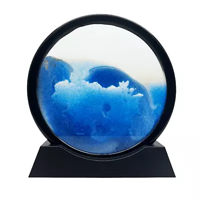 Buy 3D Moving Sand Art Circular Glass Case Rotate To Change Design Art Gift Design • 6.99£
