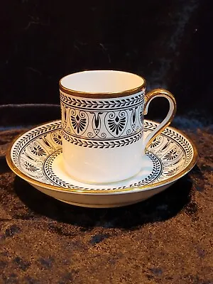 Buy Black Victoria Crown Staffordshire Fine Bone China, Demitasse Cup And Saucer • 21.76£