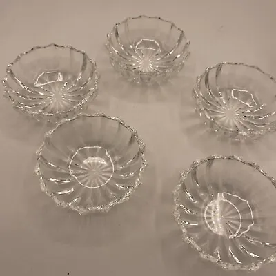 Buy Vintage Clear Glass Tidbit/Candy Bowls Set Of 5 • 24.67£