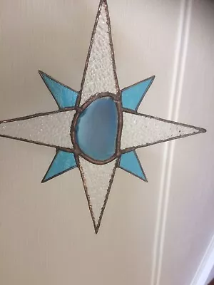 Buy Stained Glass Star With A Slice Of Agate Suncatcher • 12£