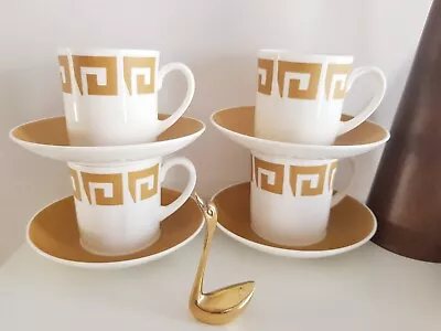 Buy 1960's Susie Cooper Design For Wedgewood, Old Gold Keystone Cup + Saucer Set • 15£