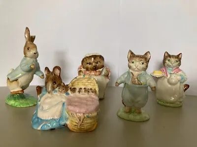 Buy Beswick Beatrix Potter Ceramic Figurines Peter Rabbit, Mrs Tiggy Winkle, Tom Kit • 40£