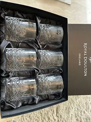 Buy Crystal Glasses Sets Of 6 Royal Doulton Dorchester. Never Used In Box. • 110£