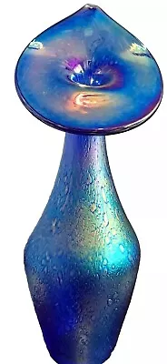 Buy Art Nouveau Iridescent Glass Vase Attributed To Heron's Glass • 49.99£