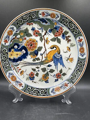 Buy KONINKLIJKE PORCELEYNE FLES Delft Old Bird Plate Vinatge Antique Hand Painted • 296.58£