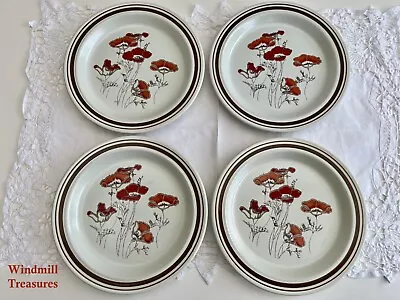Buy 4 Royal Doulton Fieldflower Stoneware Tea Side Plates - Great Condition • 8.99£