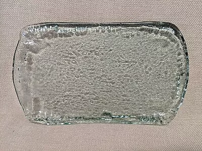 Buy Recycled Textured Green Glass Rectangular Serving Plate - Handmade • 22.88£