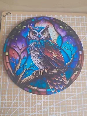 Buy Owl Design Suncatcher Stained Glass Effect Home Decor • 5.50£