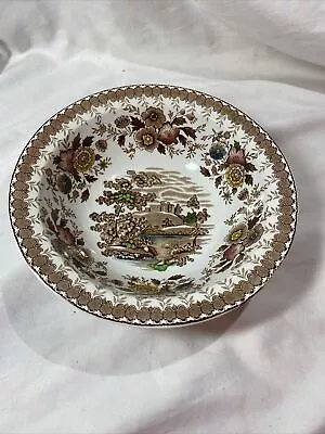 Buy Vintage Ridgway Woodland Cereal Soup Bowl Transferware Staffordshire 6.5  Brown • 9.59£