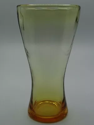 Buy Whitefriars Gold Amber Ribbed Vase C1962-3 Geoffrey Baxter • 37£